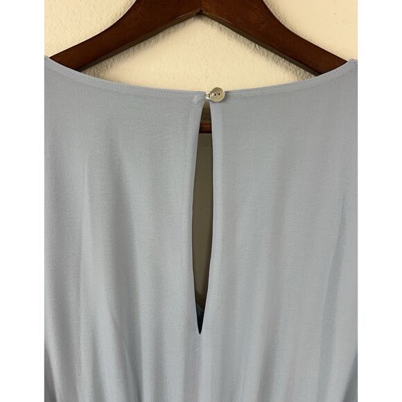 Show Me Your Mumu M Emily Empire Maxi Dress Blue Chiffon Flutter Sleeve - Picture 11 of 11